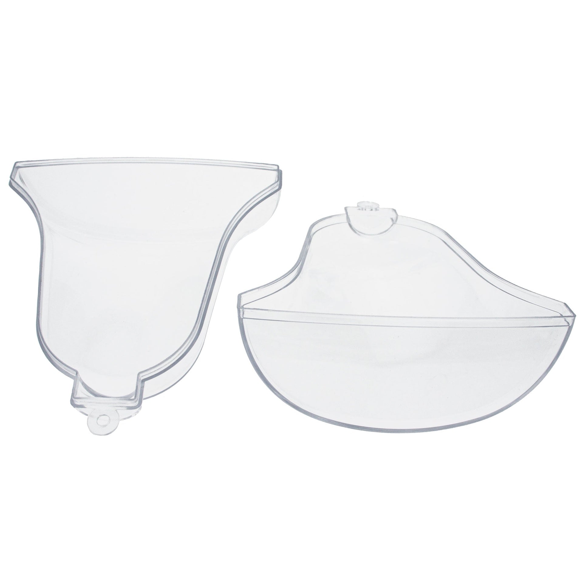 Set of 3 Clear Plastic Bell Ornaments 3.7 Inches (94 mm)