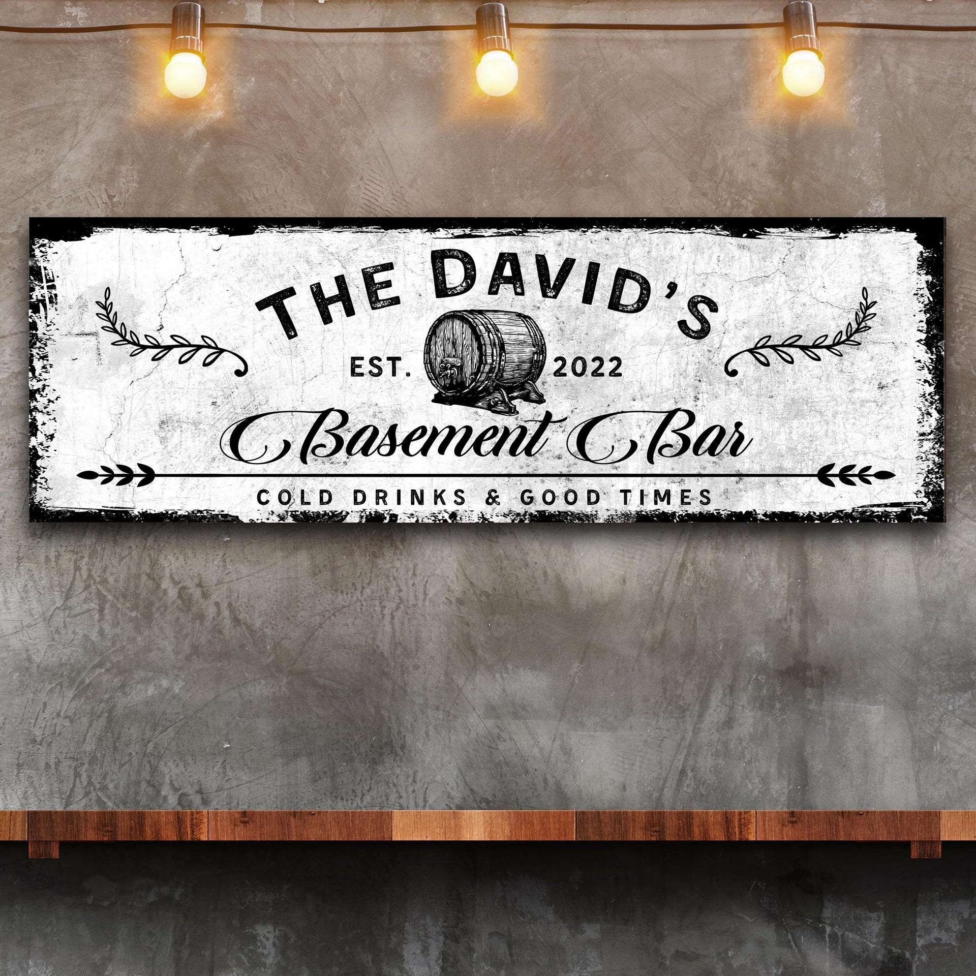 Basement Bar Barrel Sign