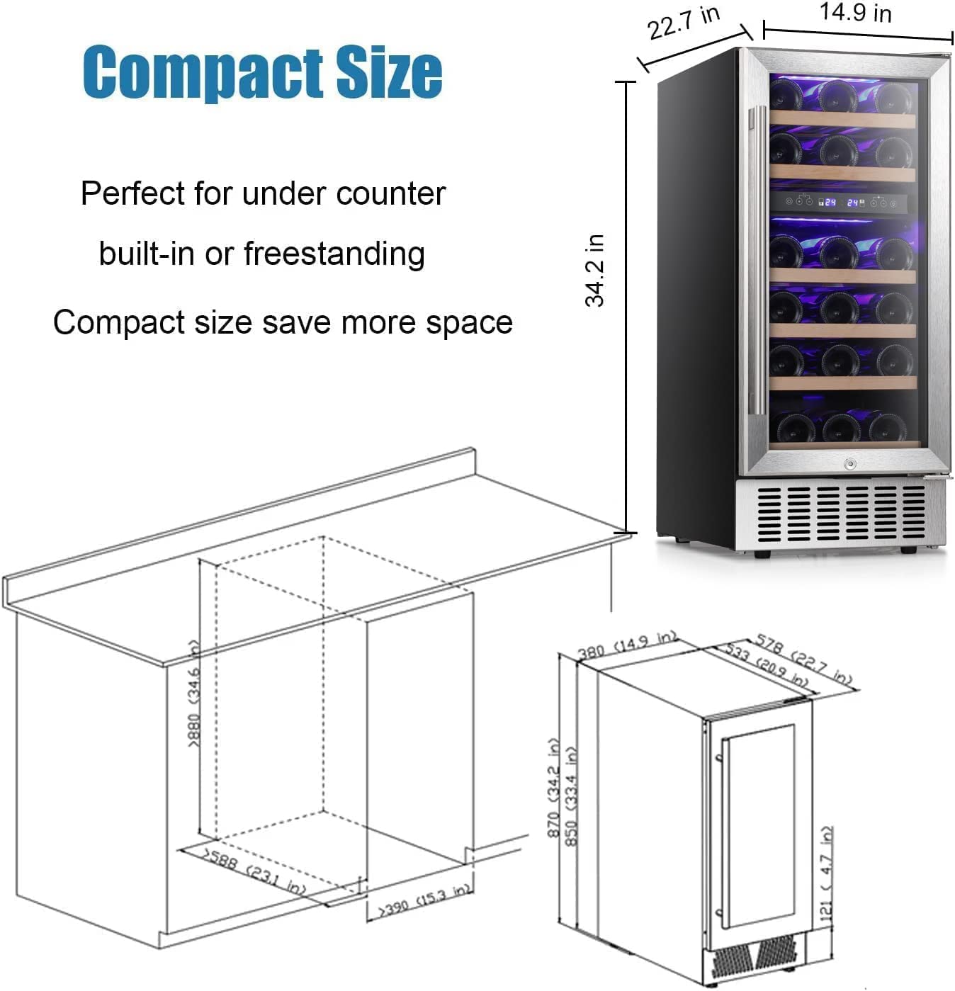 15 Inch Beverage Refrigerator W5185B