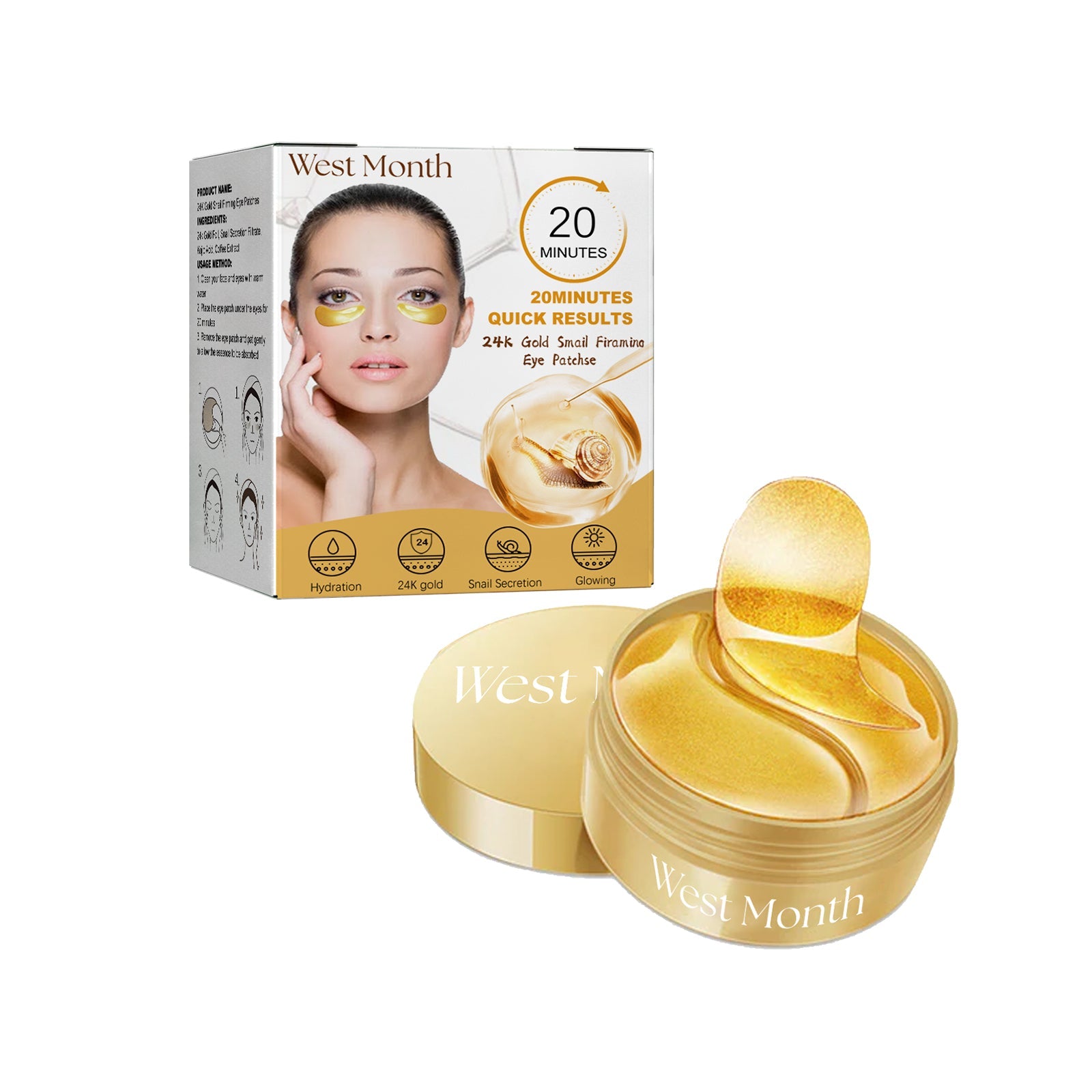 Gold Snail Eye Patch Hydrating Eye Patch Skin Care Around The Eyes