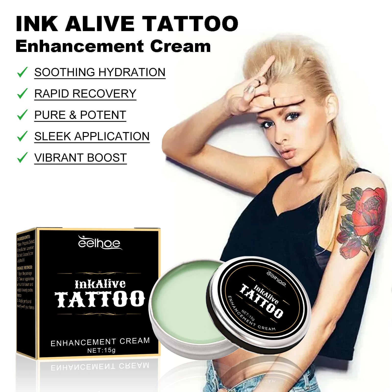 Tattoo Repair Cream, Tattoo Print Moisturizing Moisturizing Skin Repair Tattoo Color Fixing Cream