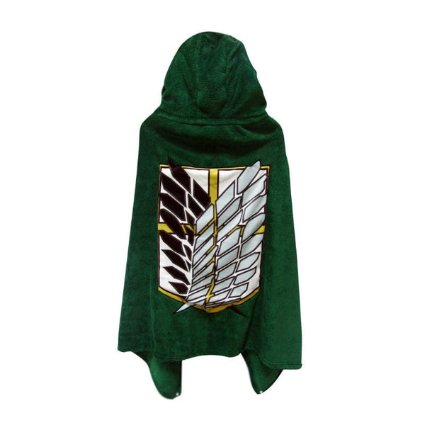 Wings of Liberty Survey Corps Attack on Titan Cape Blanket Otaku Shawl Blanket Anime Blanket Lunch Break Nap