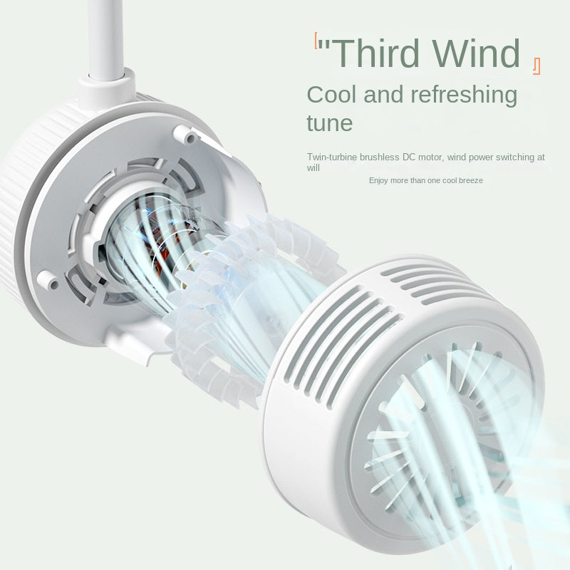 Foldable Neck Fan Portable Silent USB Charging Outdoor Sports Turbine Bladeless Mini Neck Fan