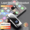 Business Sports Telescopic Cable Collar Clip 5.2 Smart Mini Bluetooth Earphones
