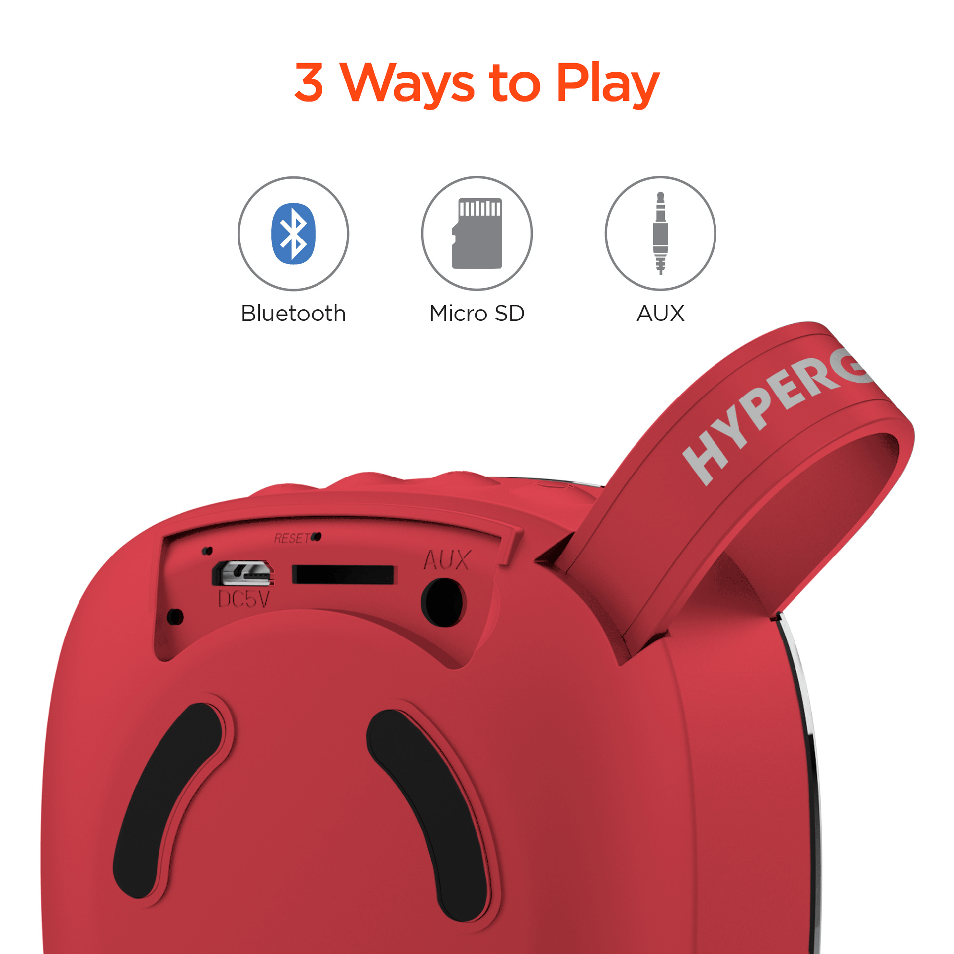 HyperGear Fabrix Mini Wireless Speaker - Red
