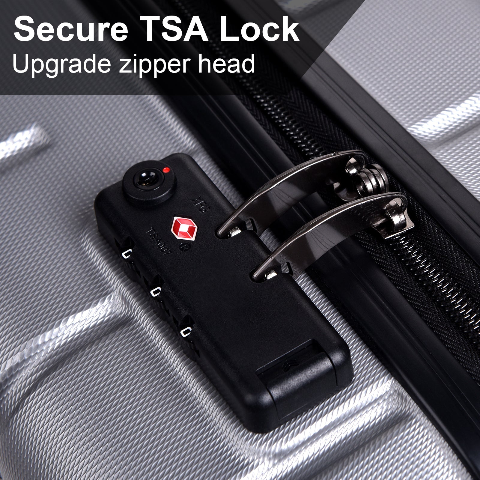 Luggage Suitcase 3 Piece Sets Hardside Carry-on luggage with Spinner Wheels 20