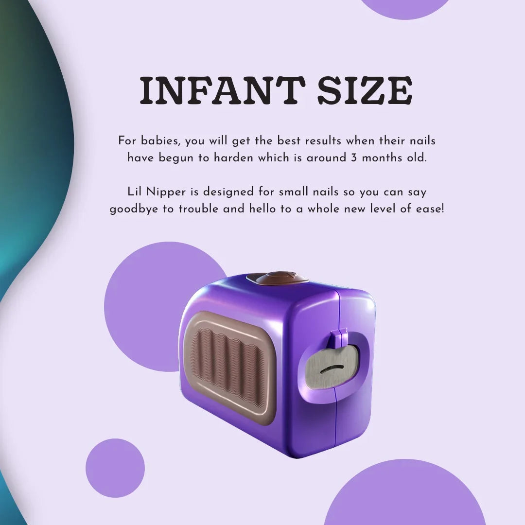 Baby Safe Electric Nail Trimmer - Infant & Toddler Size (Ages 5 & Under) - Lil Nipper