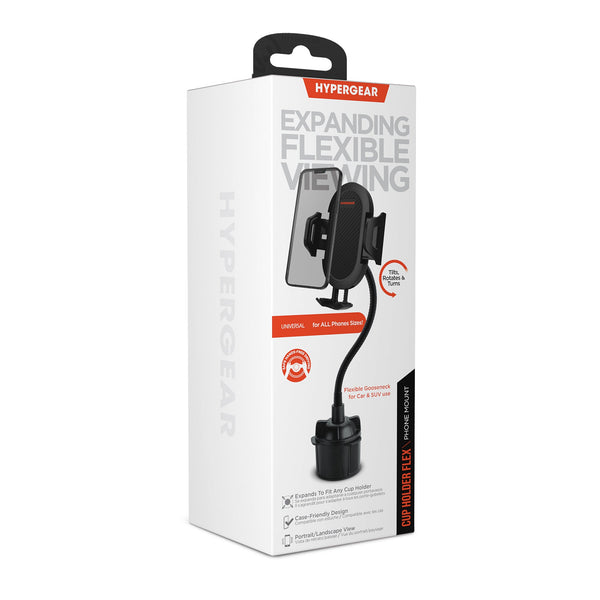 Hypergear Universal Cup Holder Flex Phone Mount w Rotatable Cradle