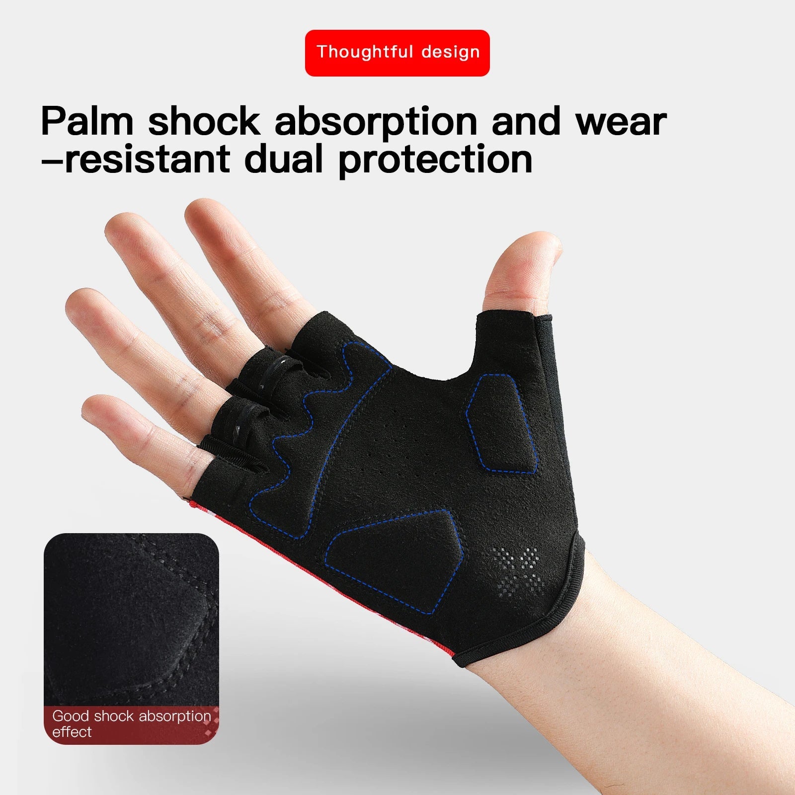 Outdoor Sports Fitness Half Finger Cycling Gloves Silicone Shock Absorbent Breathable Wear Resistant Half Finger Cycling Gloves