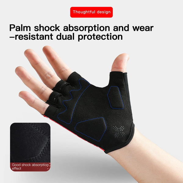 Outdoor Sports Fitness Half Finger Cycling Gloves Silicone Shock Absorbent Breathable Wear Resistant Half Finger Cycling Gloves