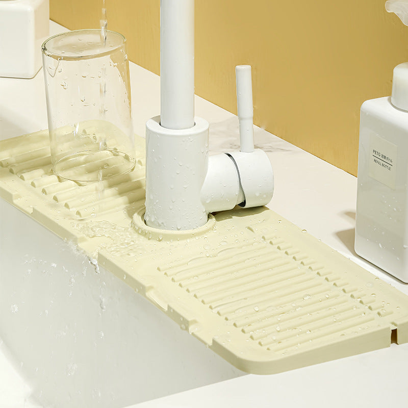 Heighten slope drain mat faucet sink splash mat drain mat pool non slip soap mat splash mat