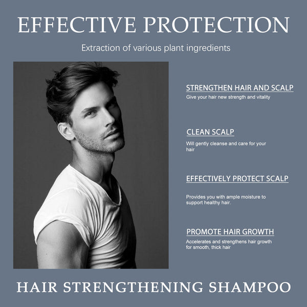 Men's Shampoo Deep Clean Moisturizing Root And Scalp Massage Nourishing Treatment Shampoo