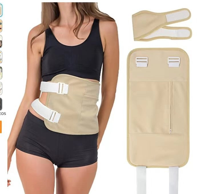 Castor oil bag is reusable, soft, and oil leak proof, with essential oil auxiliary bag and adjustable waist belt