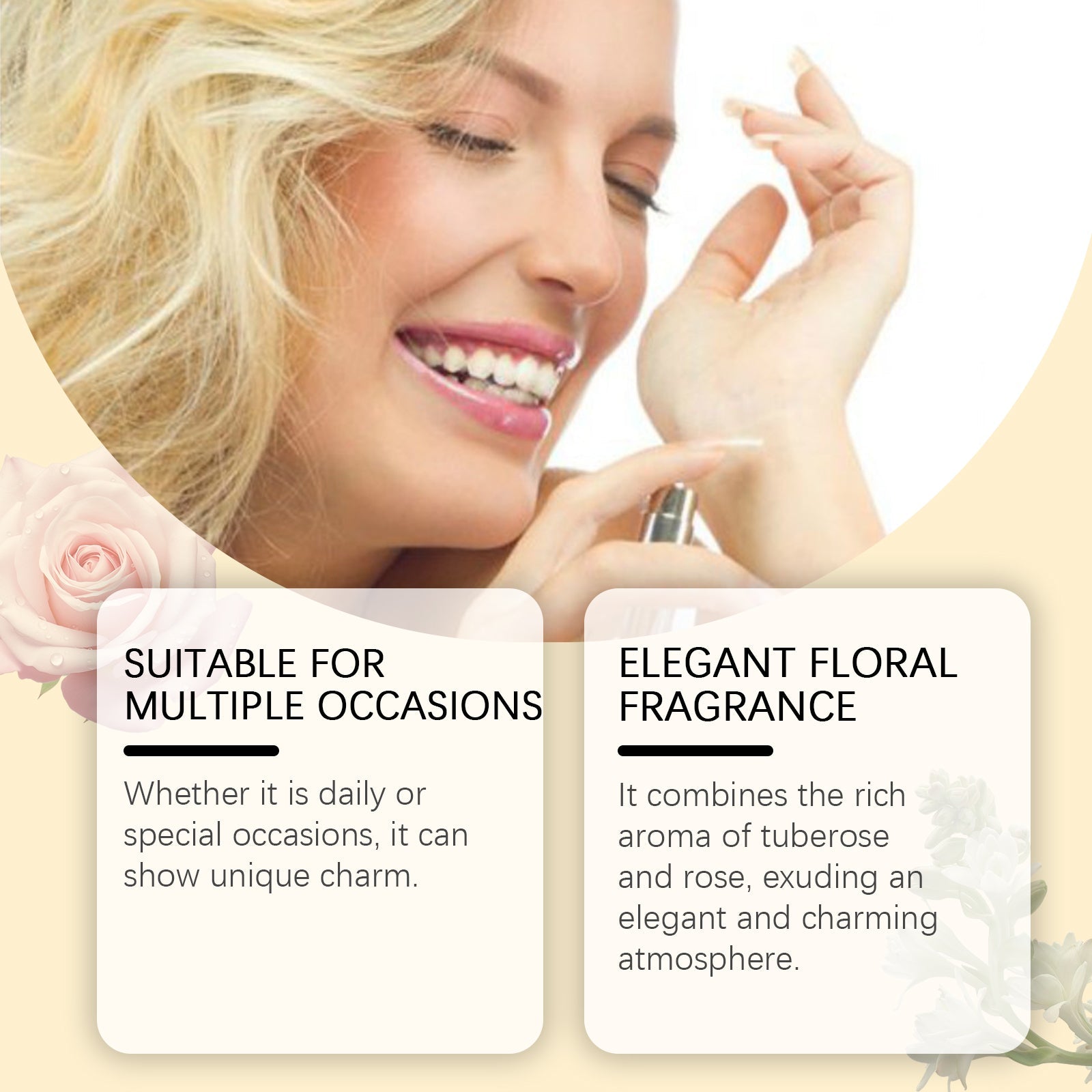 Tuberose Charm Eau De Toilette Natural Light Elegant Couple Dating Exudes Charm Portable Long-Lasting Perfume