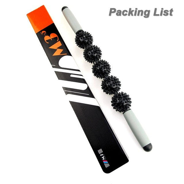 MMuscle Roller Massage Roller Stick with Point Spiky Ball Back Roller