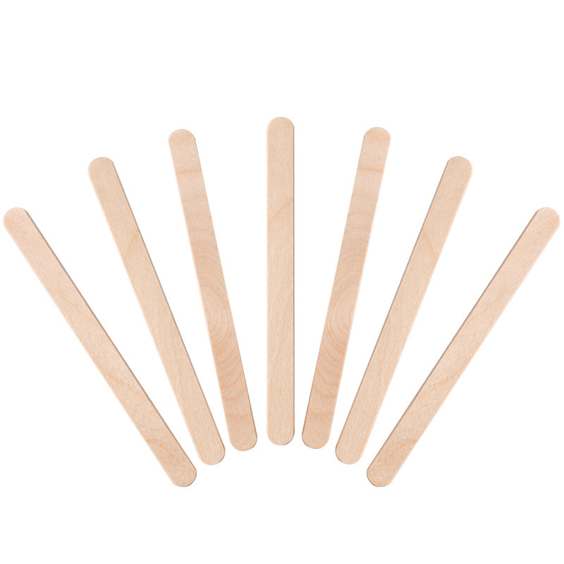 100-Piece Bag of Disposable Wooden Sticks for Hair Removal Waxing and Scraping Tools