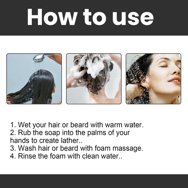 Black Hair Soap, Repair Black Hair Massage Moisturizing Hair Cleansing Soap