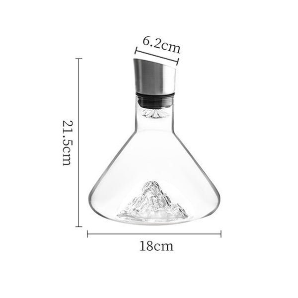 1500ML Hand - blown Crystal Wine Decanter with Built - in Aerator Pourer, ideal for red wine.