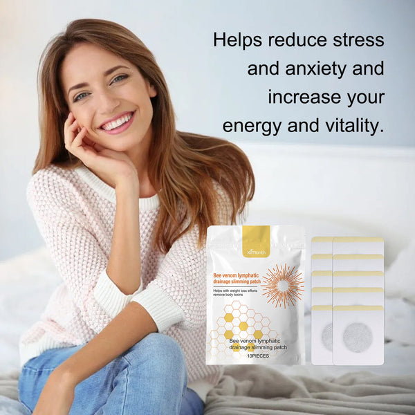 Bee Venom Lymphoid Body Shaping Patch, Firming Flab Fat Belly Arms Bye Meat Body Lymph Care Patch