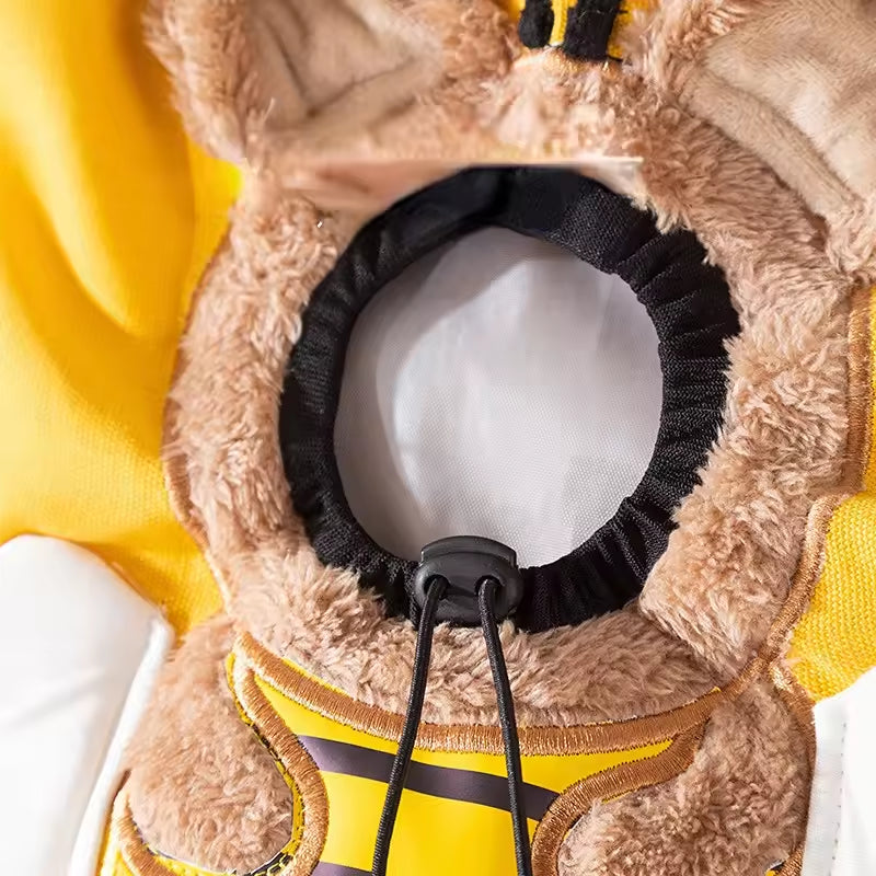 Cute canvas outdoor bag with exposed bee shaped cat bag shoulder bag small dog tote bag