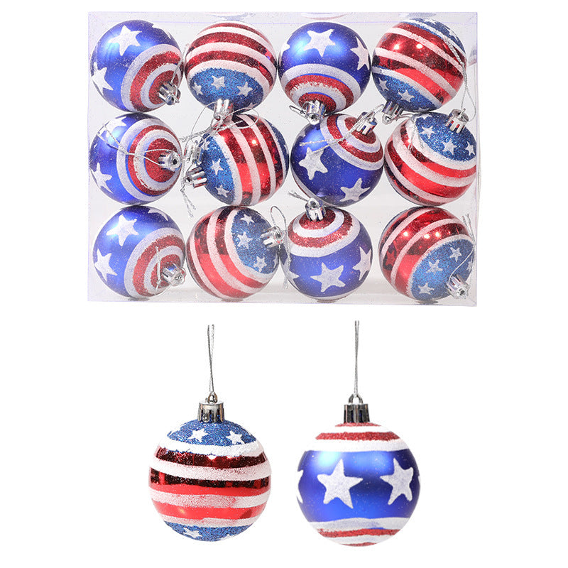 Hanging decorative props Captain America Christmas plastic ball hand-painted ball cover