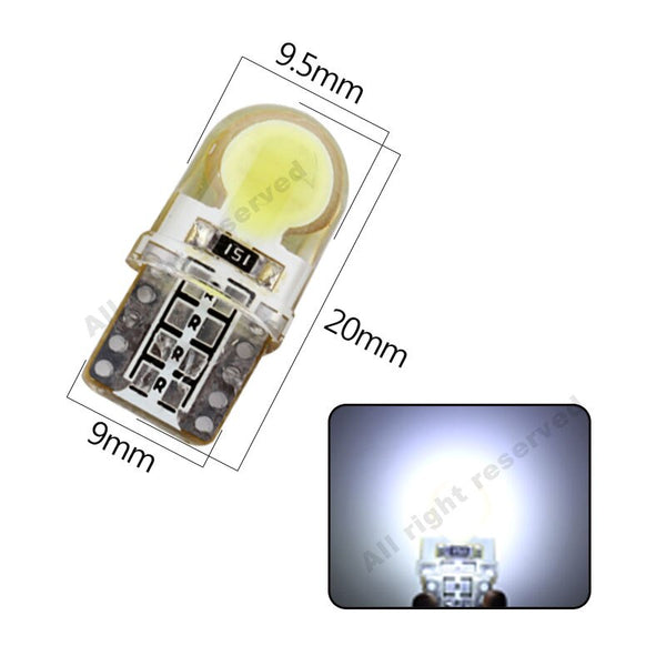 10Pcs Auto T10 Led Cold White 194 W5W LED 168 COB Silica Car Super Bright Turn Side License Plate Light Lamp Bulb DC 12V