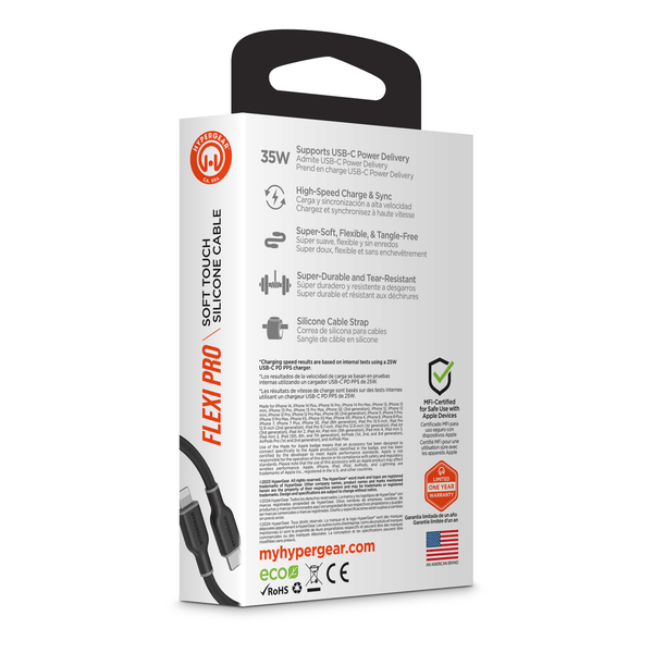 HyperGear Flexi PRO USB-C to Lightning Cable 6ft