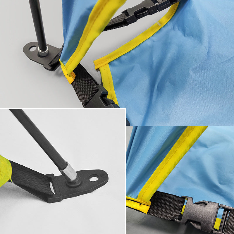 Quick-open beach tent, sun shelter, light shade for outdoor camping, 3-vented, spacious design