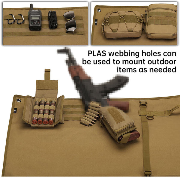 Outdoor non-slip shooting mat: double, portable, tactical, multi-use for training/camping.