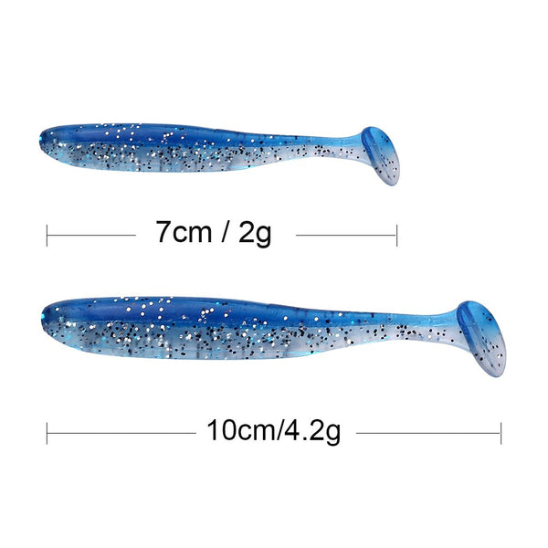 QXO 10pcs/Lot Soft Lures Silicone Bait 7cm 2g Goods For Fishing Sea Fishing Pva Swimbait Wobblers Artificial Tackle
