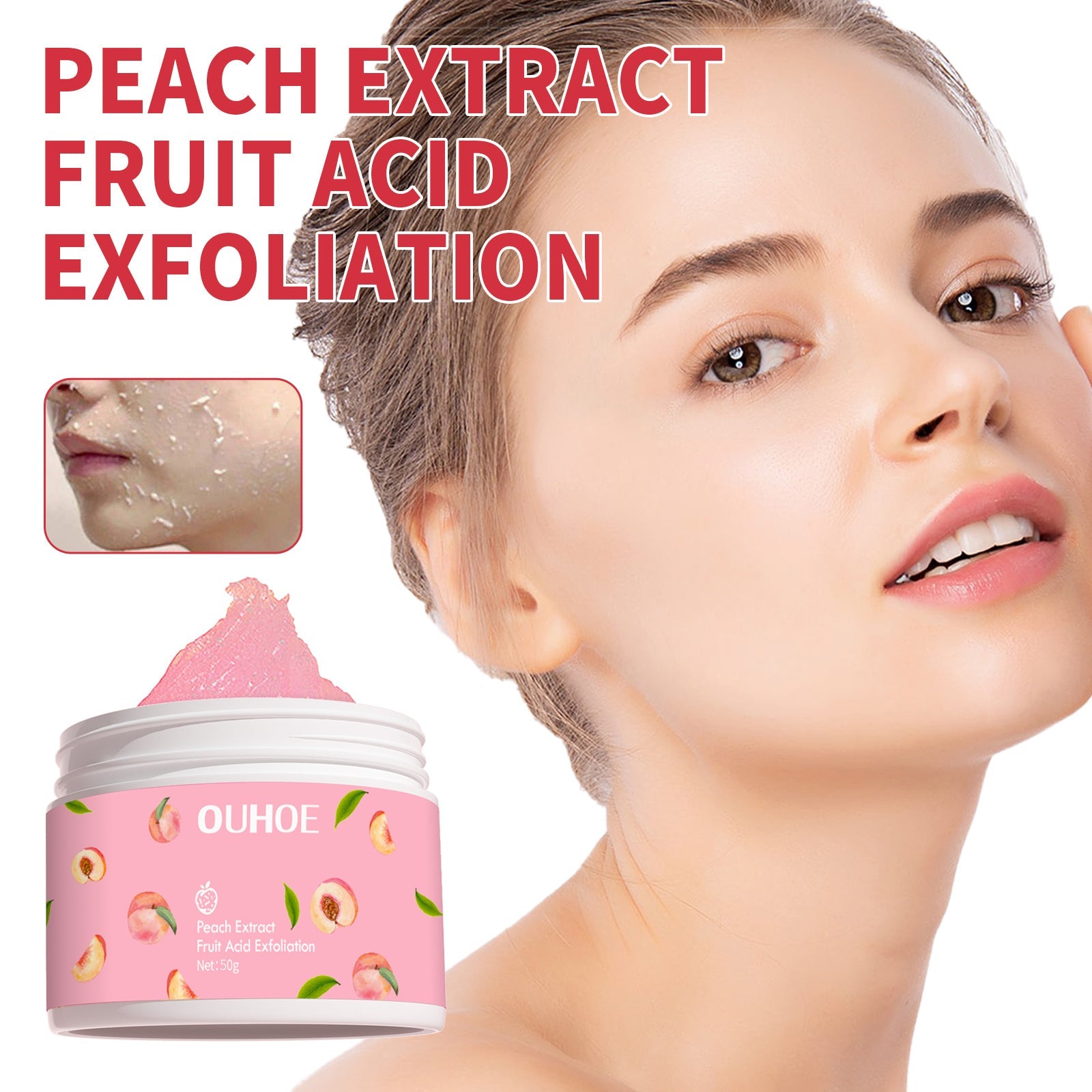 Whitening Exfoliating Face Cream, Cleans Skin Pores, Exfoliates, Tightens, Moisturizes And Brightens Face Cream