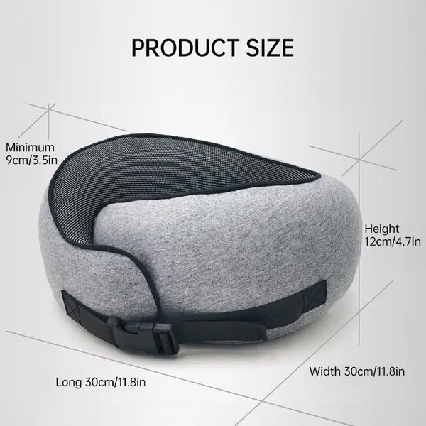 Memory Foam Neck Travel Pillow: Soft, 360° Head Support, for Home, Plane & Car