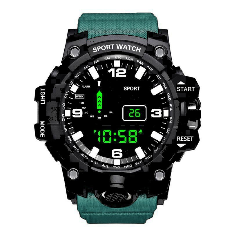 Multi functional outdoor men's electronic watch for male and female students running sports watch