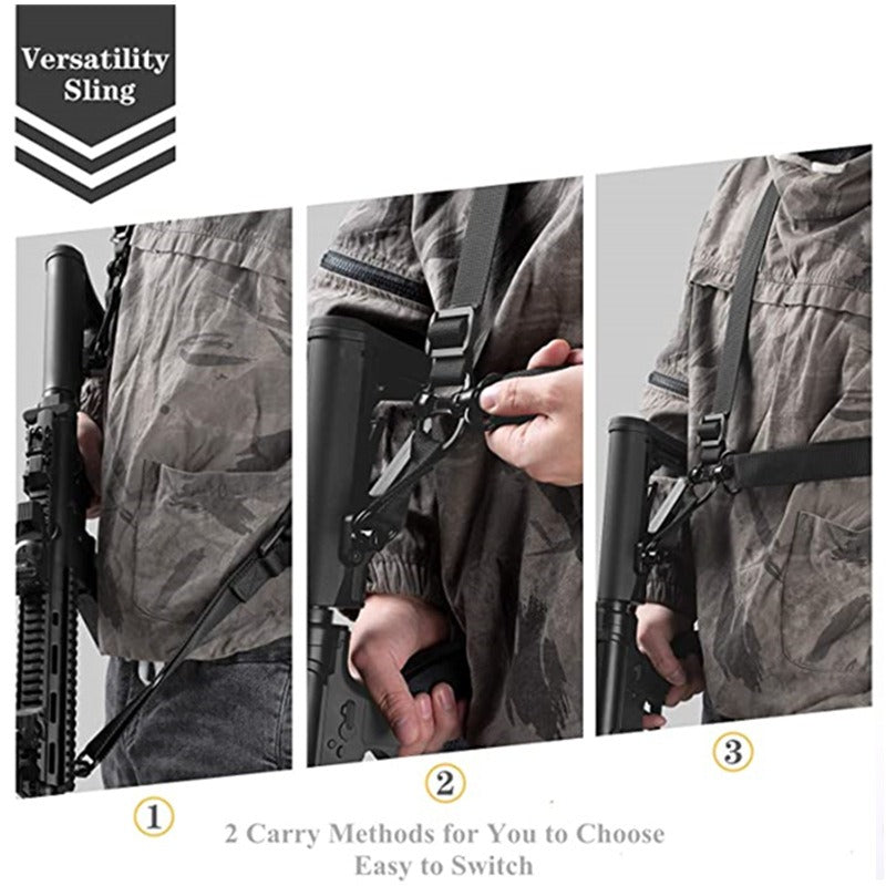 QD Buckle Double point Tactical Nylon MS4 Tactical Gun Rope Slanting Double point Strap Outdoor Real Person CS Training Nylon Gun Strap