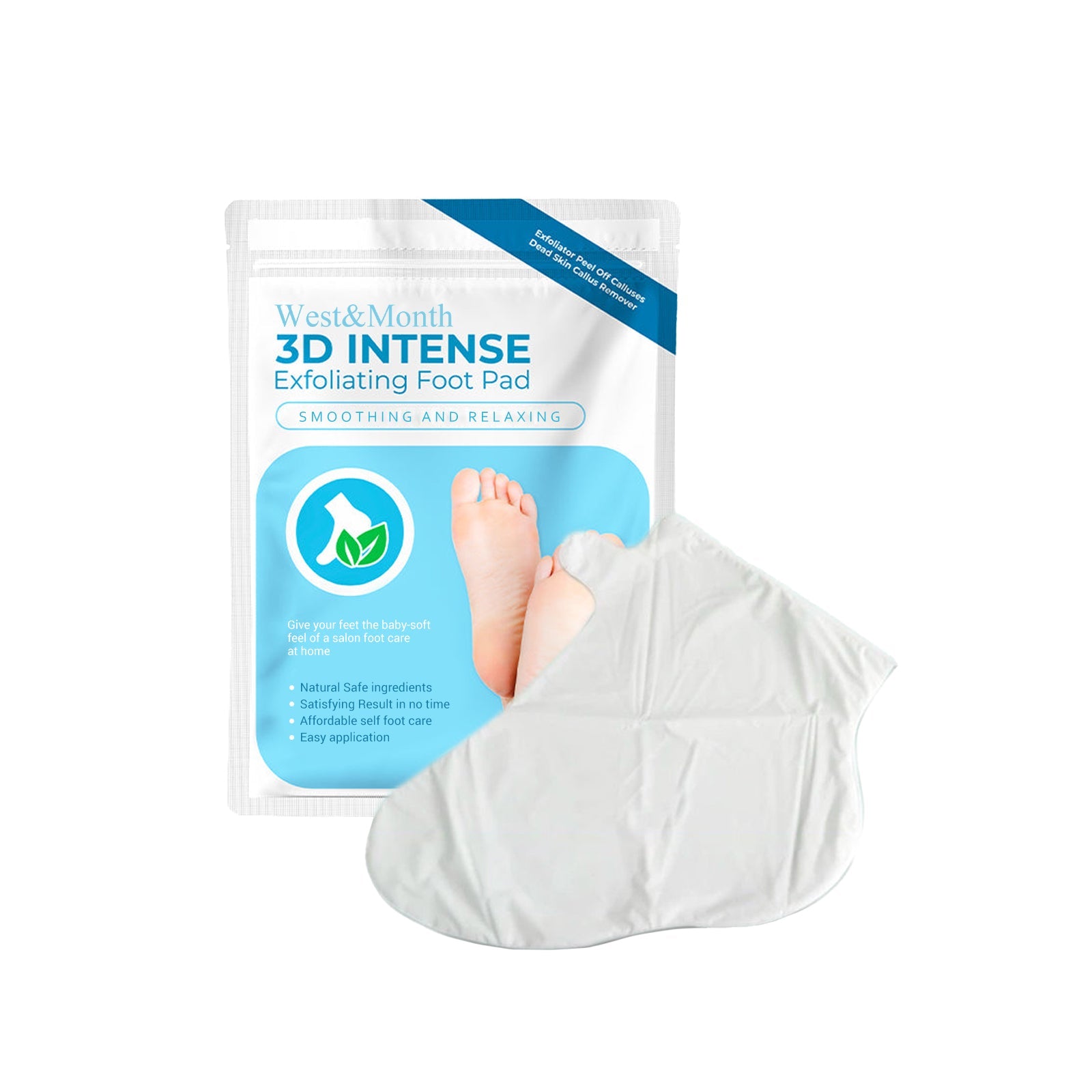 3D Intense Exfoliating Foot Pad, Foot Care Clean Horny Calluses, Anti-chapping And Moisturizing Foot Mask