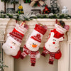 Christmas Decorative Socks 3D Elderly Elk Knitted Socks Children's Gift Bag Red Christmas Socks