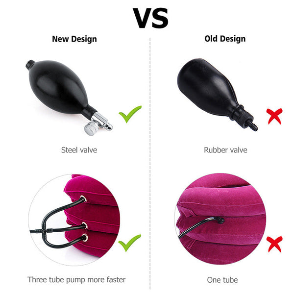 HailiCare Swan Neck Correction Artifact Cervical Traction Inflatable Portable Full Velvet Neck Guard