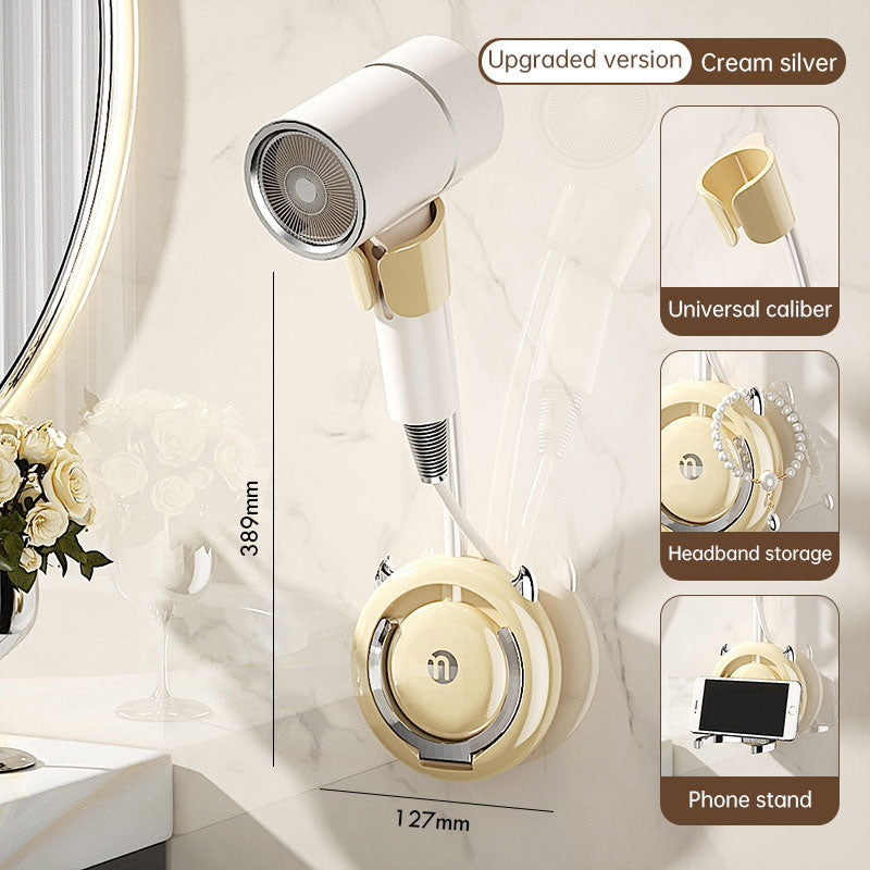 Lazy hair dryer bracket free hand free hands free bathroom wall hanging free drilling hair dryer rack