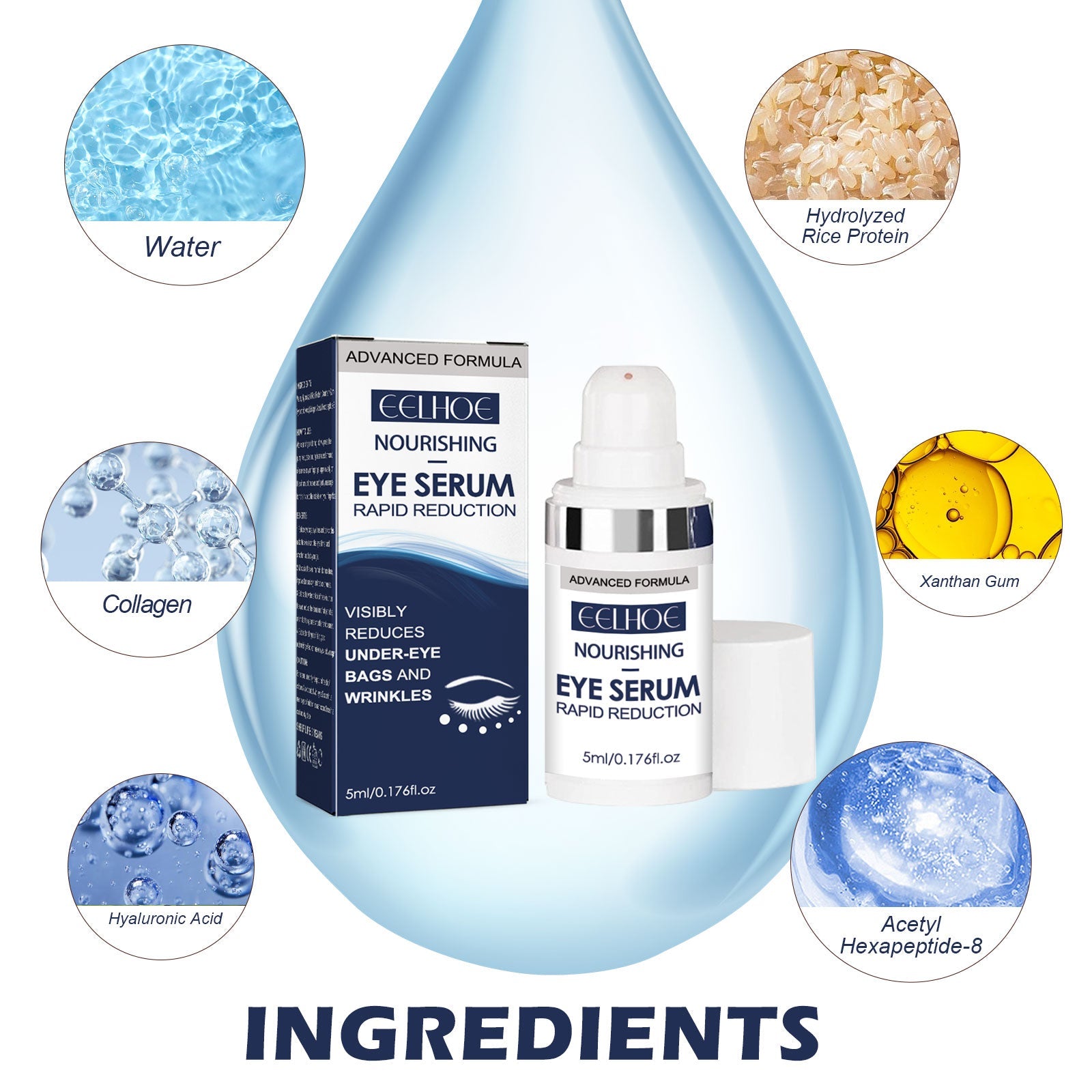 Eye Repair Essence Moisturizes, Hydrates And Lightened Eye Lines, Strengthens, Lifts And Smooths Fine Lines