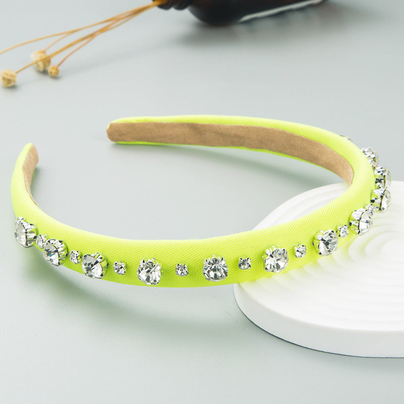 Hair Hoop Fashion Shiny Rhinestone Baroque Hair Hoop Hair Cave Female Korean Trend Thin Edge Hair Band Hair Accessories