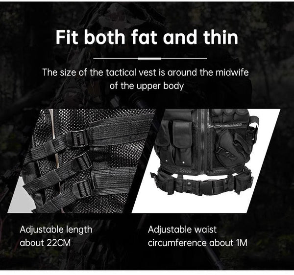 Wholesale Outdoor 6000D Nylon Multi-Pocket Gear Hunting Camouflage Breathable Training Equipment Tactical Grid Vest