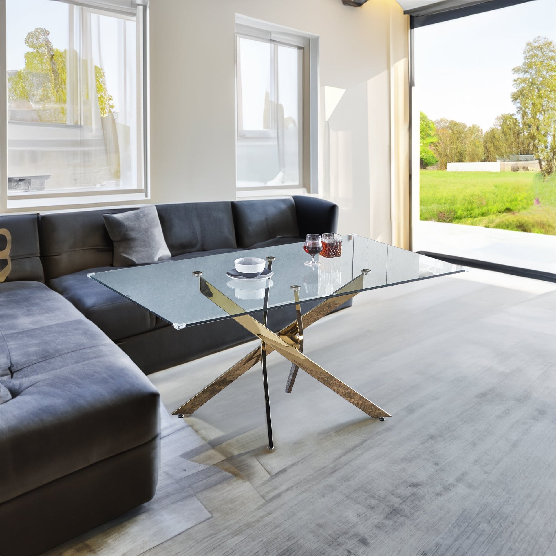 Modern Glass Table for Dining Room/Kitchen, 0.39