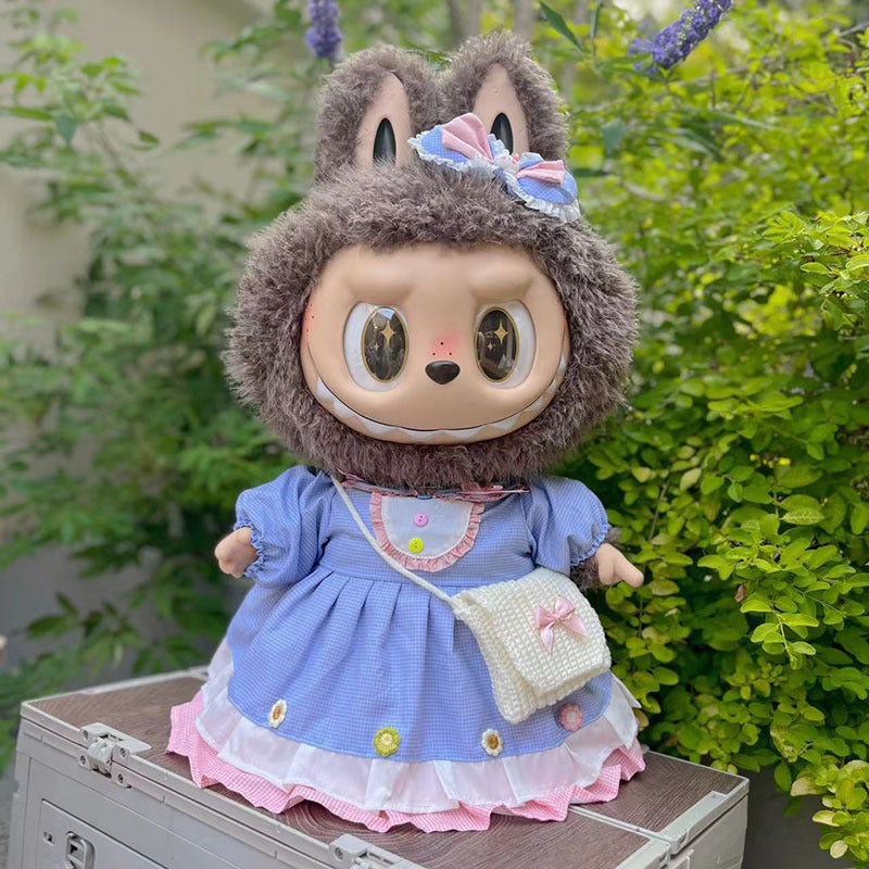 Clothing with 58cm LABUBU Design ZIMOMO Doll Clothes Rubber LABUBU Plush Toy Clothing Cute