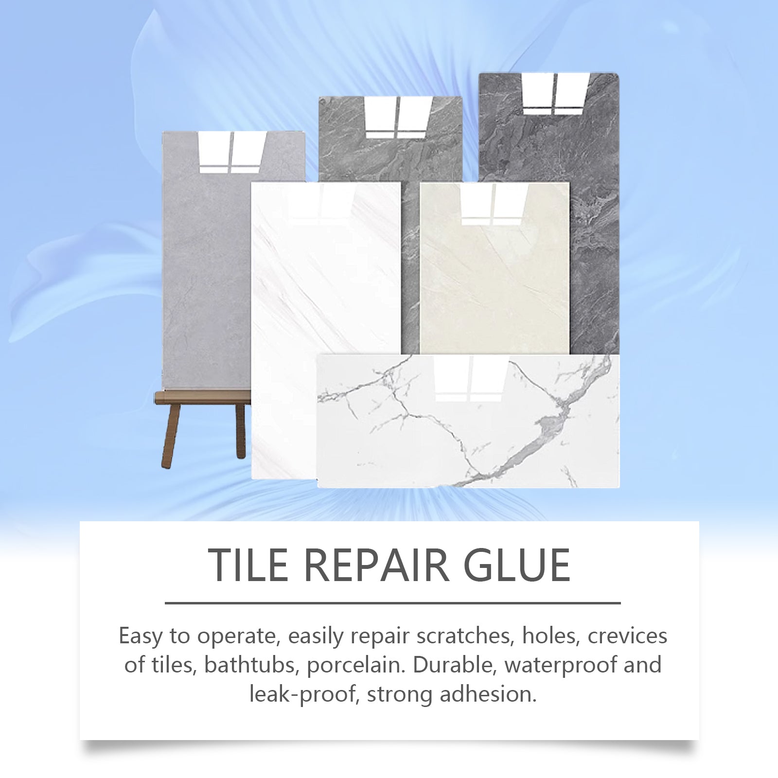 Tile Repair Glue, Living Room Bathroom Wall Tile Repair Leak Gap Waterproof Sealing Tile Repair Glue