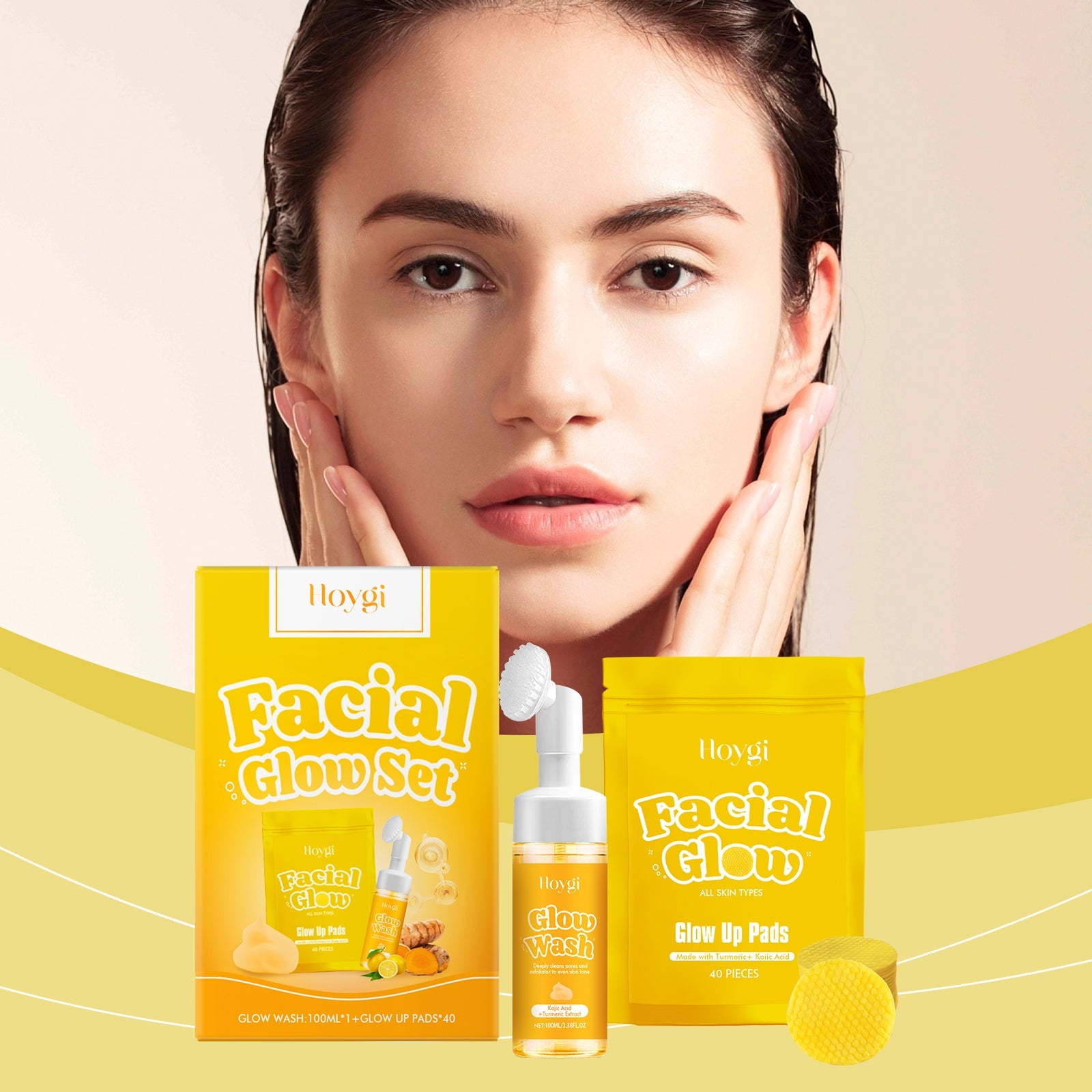 Turmeric Tender Cleansing Set Gently Cleanses Facial Skin And Improves Skin Quality