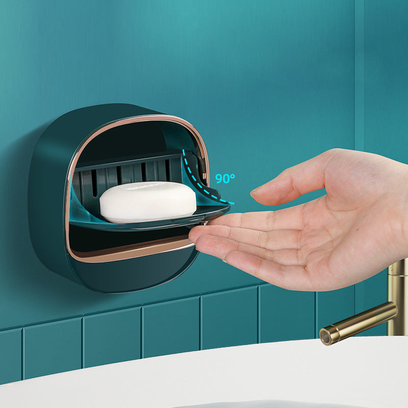 Wall Mounted Soap Dish Drain Soap Rack Free Punching