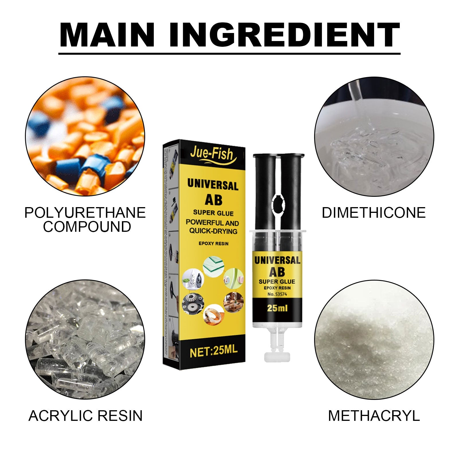 Casting Adhesive, Epoxy Resin AB Adhesive Waterproof And High Temperature Resistant Multi-functional Metal Crack Repair Adhesive