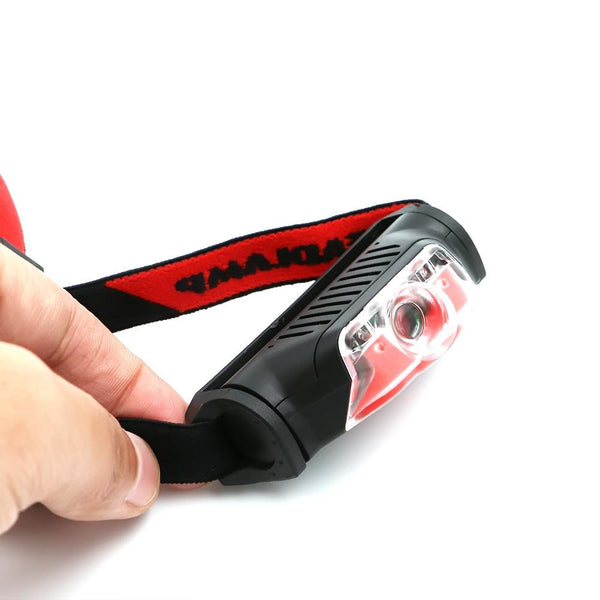 Professional 4 Modes Waterproof XPE White+2*LED Red Headlamp Mini Headlight  Flashlight  Outdoor