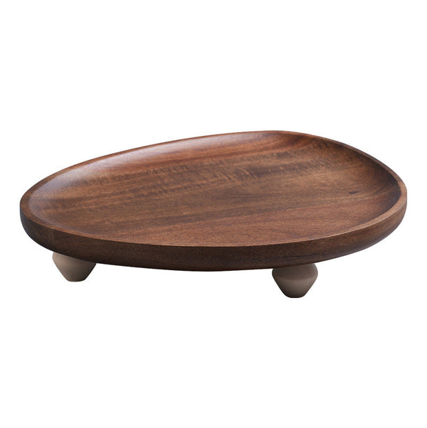 Rustic Wooden Tray Irregular Fruit Plate Dessert Plate Snack Home Storage Tray