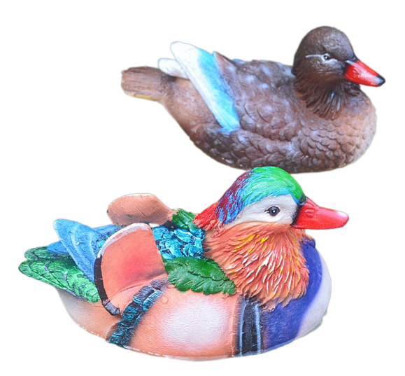 Floating Mandarin Duck Landscape Resin Decoration